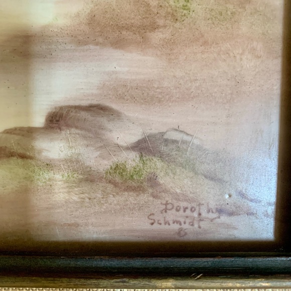 Original Dorothy Schmidt Signed Painting On Tile - Picture 3 of 4